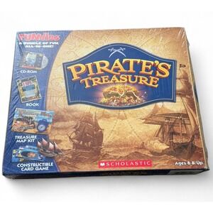Pirate's Treasure Fundles Scholastic Game Set CD-ROM Book Map Kit Sealed